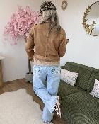 Perfecto suedine camel