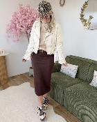 Perfecto suedine beige