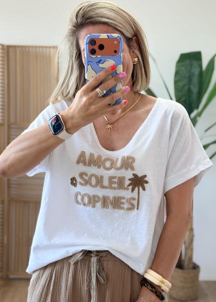 Tee shirt amour soleil camel