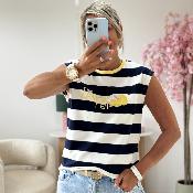 Tee shirt Lemon tea marine