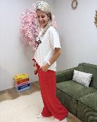 Pantalon Paula rouge