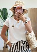 Tee shirt Vita coeur kaki
