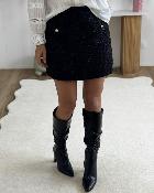 Jupe short en tweed