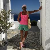 Jupe short coton vert