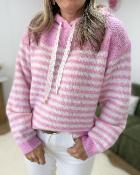 Sweat en maille rose