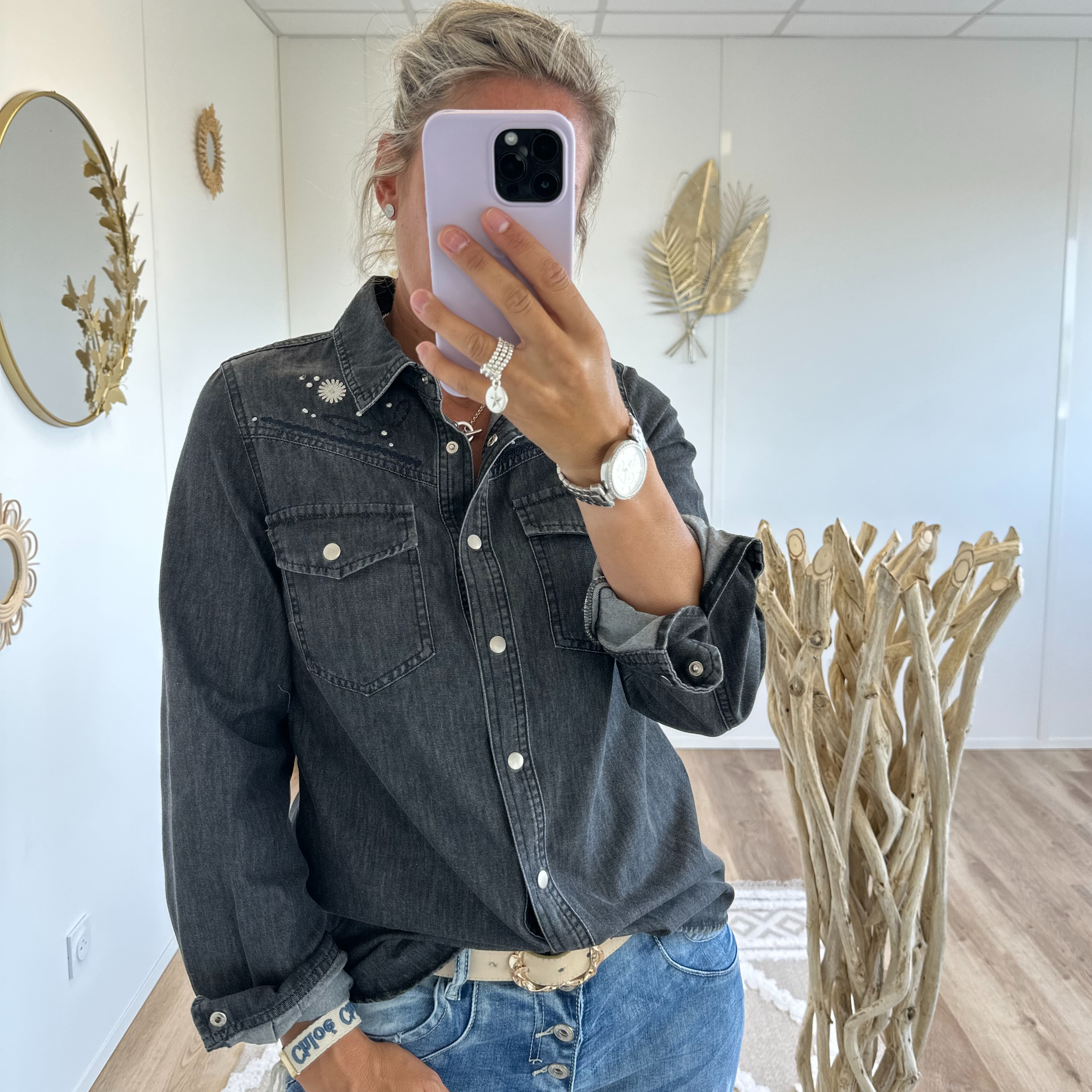Chemise Kylie Grise