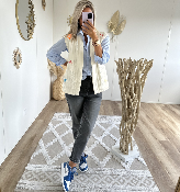 Veste sans manches satinée