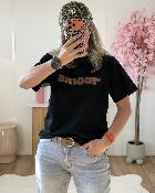 Tee shirt amour pailleté