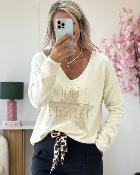 Pull la tete dans les etoiles beige