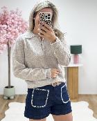 Pull col perlé
