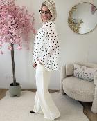 Pantalon à pince ecru