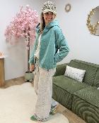 Veste zippée vert amande