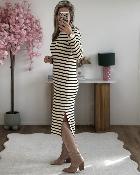 Robe marinière rayures noires