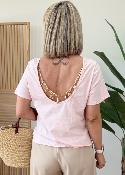 Tee shirt bjoux rose