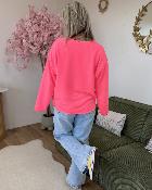 Sweat Iconic fushia jaune