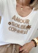 Tee shirt amour soleil camel
