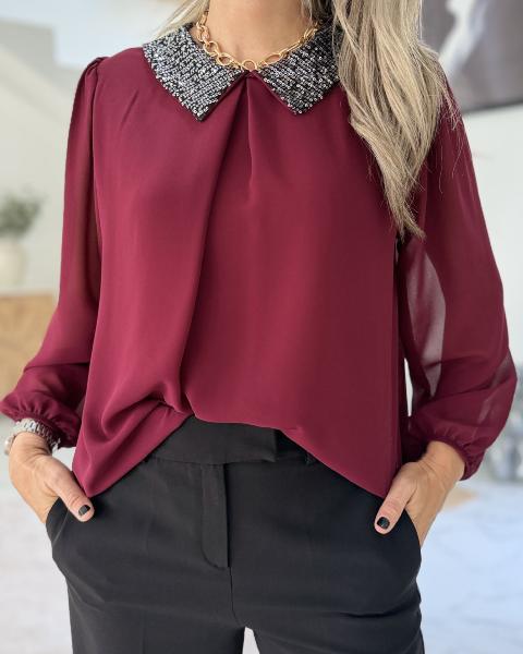 Blouse Sophie bordeaux