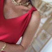 Top Flore rouge