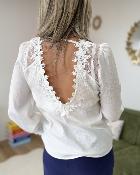 Blouse Sabrina blanche