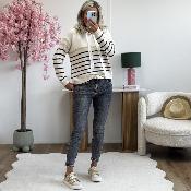 Sweat Andrew beige marine