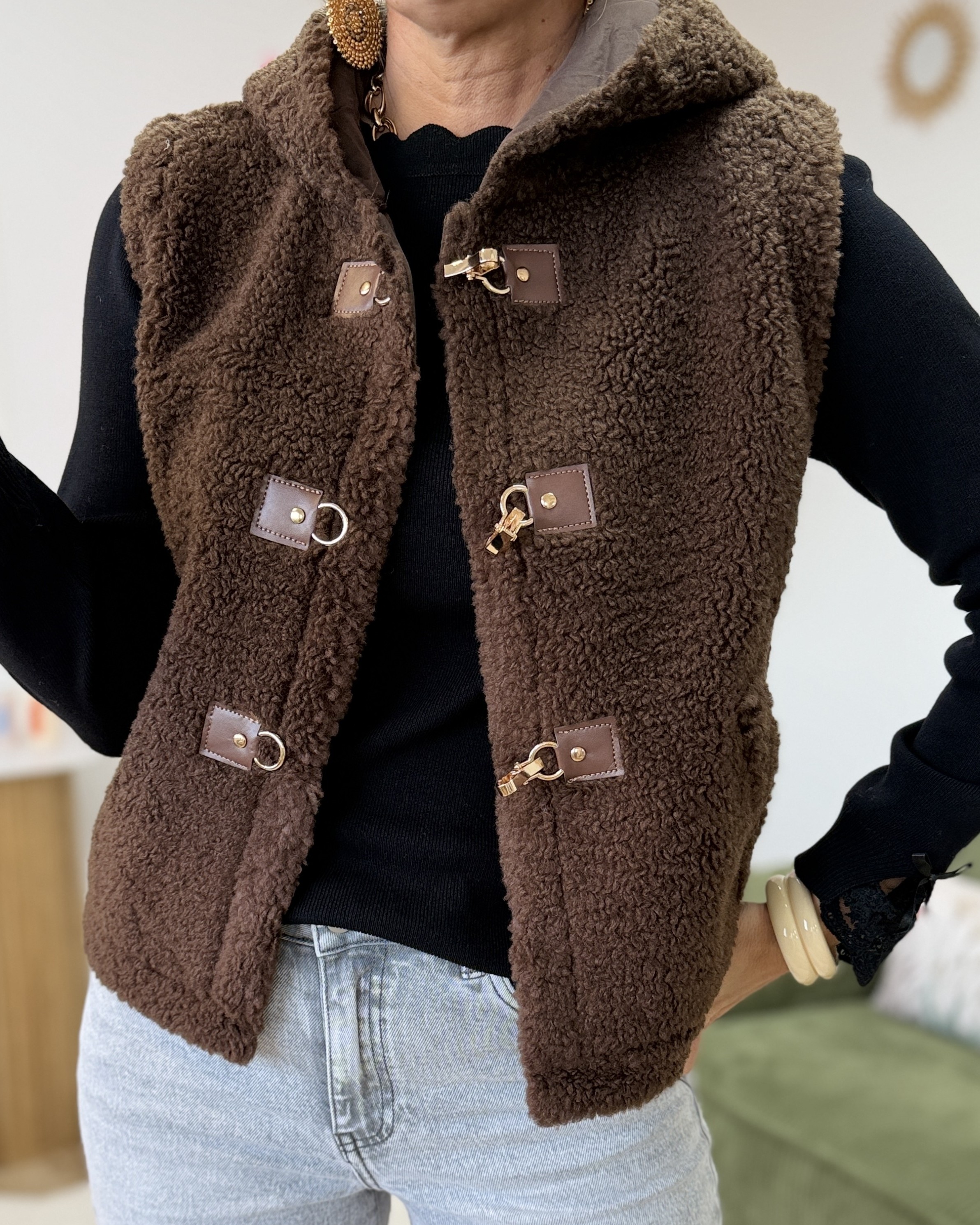 Gilet Samy choco