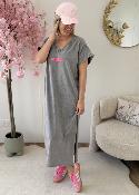Robe T shirt iconic gris clair
