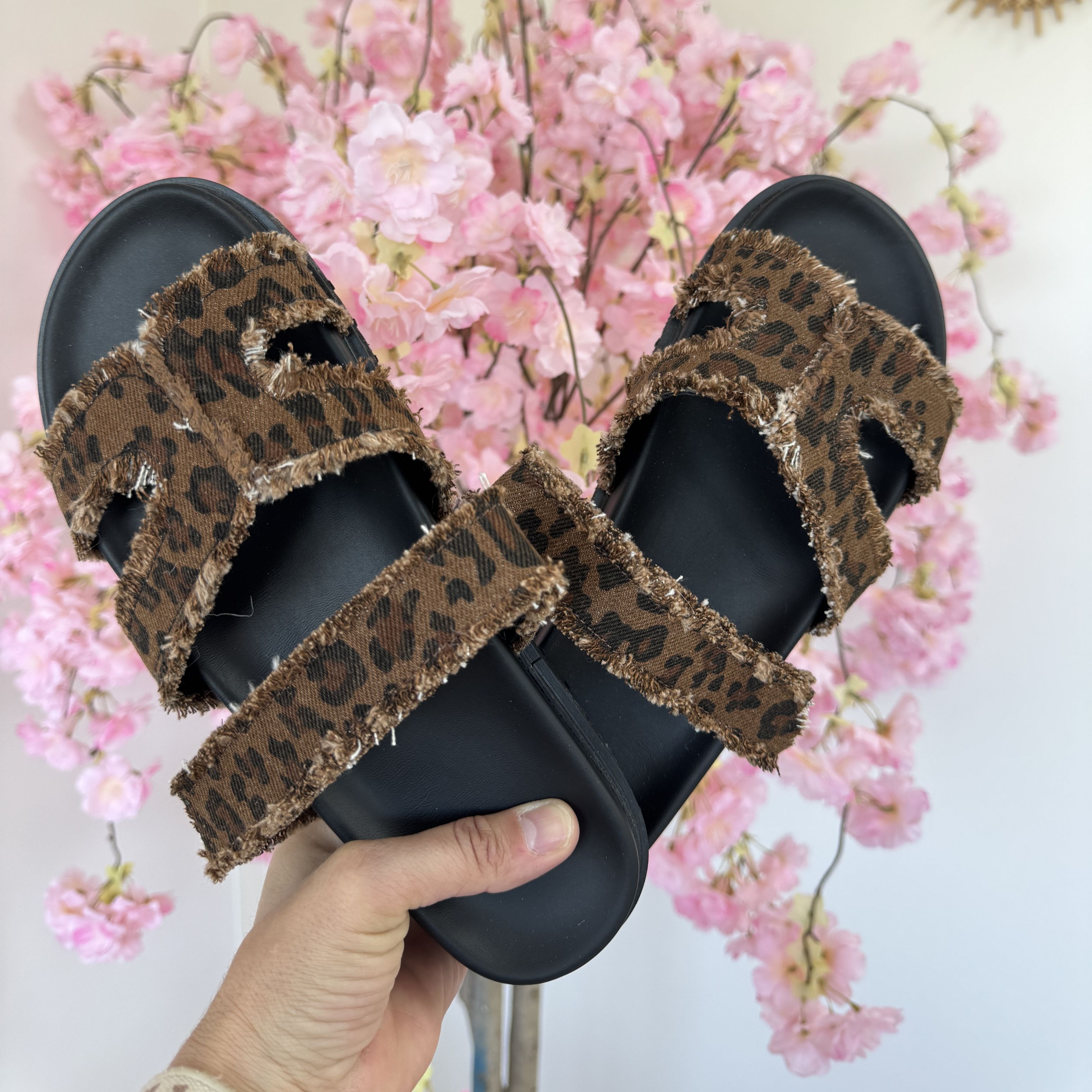 Mules scratchs leopard