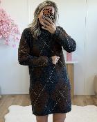 Robe pull Esther grise marron