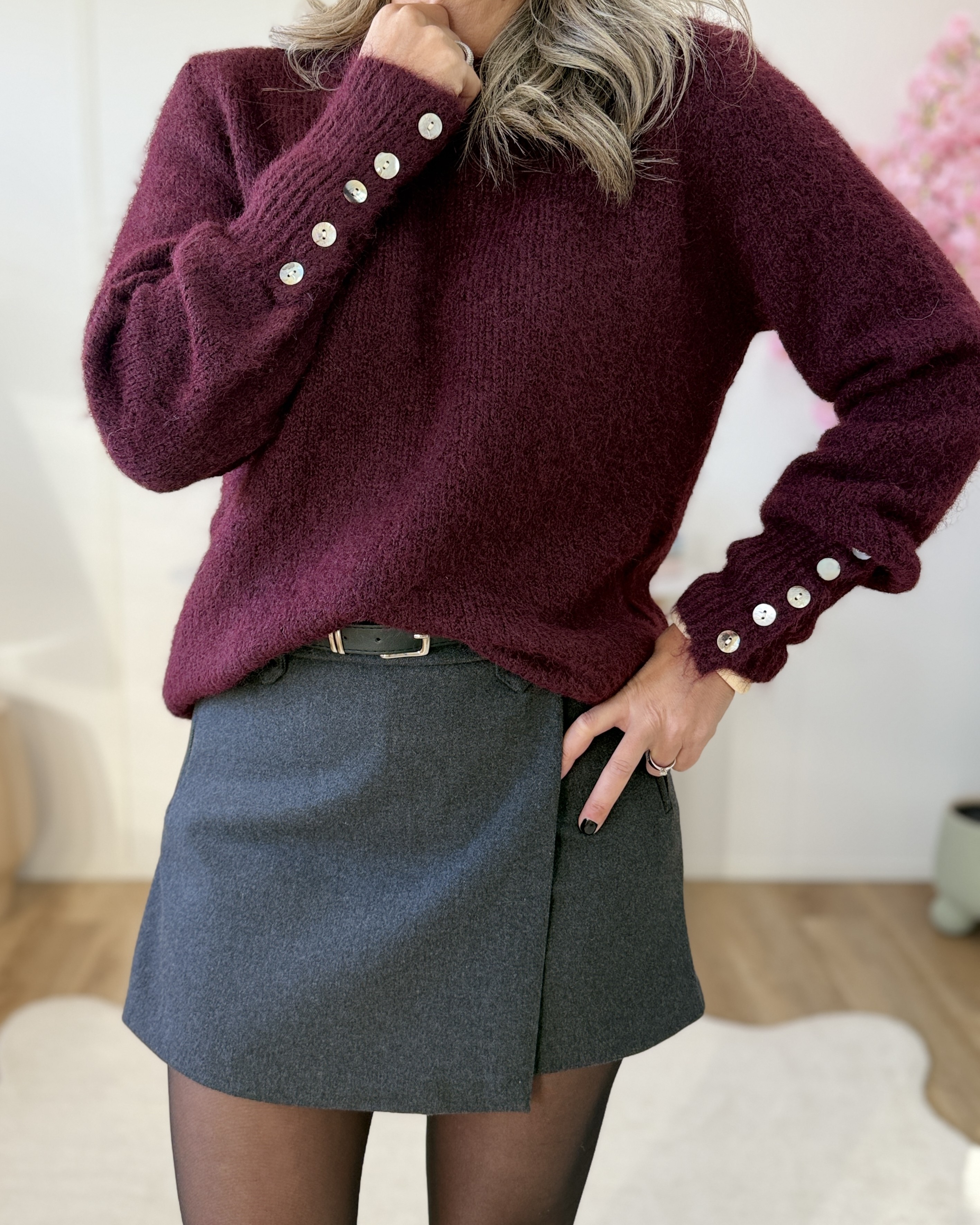 Pull Elsa bordeaux