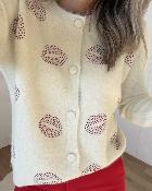 Gilet lips ecru