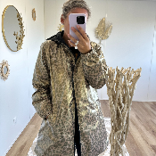 Parka réversible léopard
