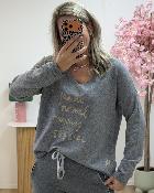 Pull jamais normal gris