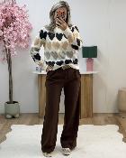 Pantalon Clothilde choco