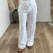 Pantalon gaze de coton blanc