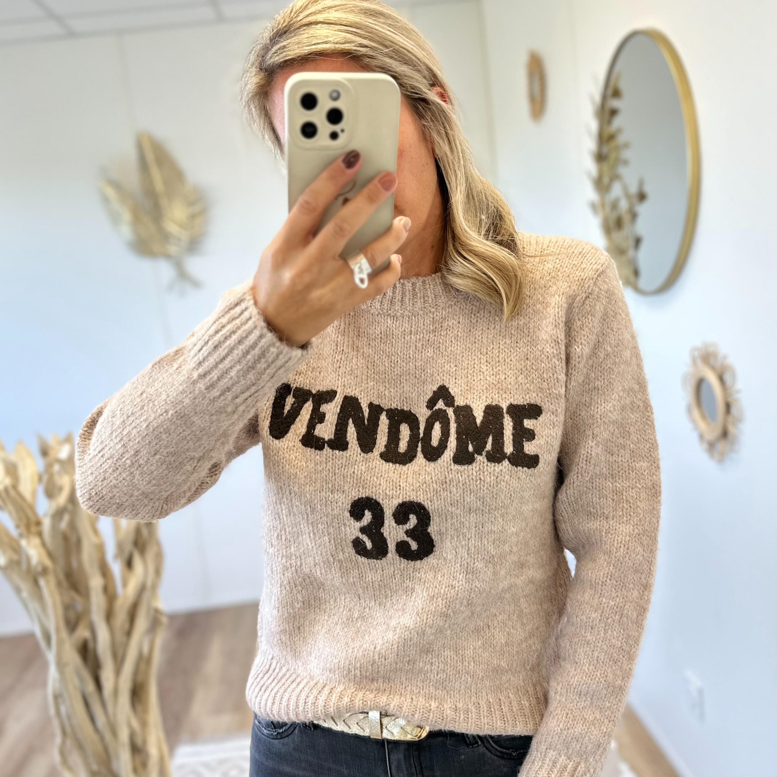 Pull Vendome taupe