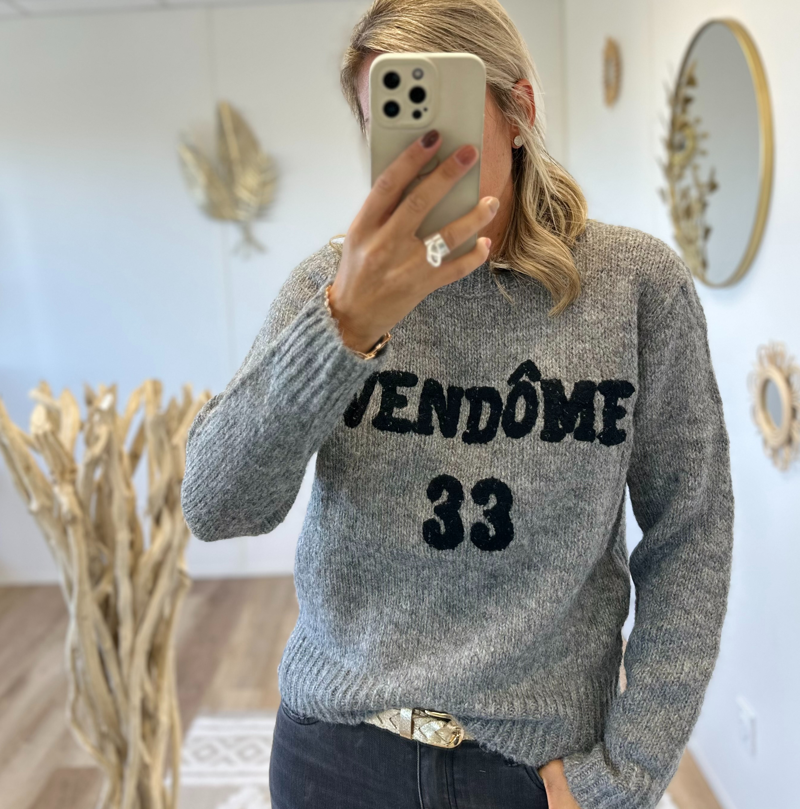 Pull vendome gris