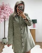 Robe chemise Cruz kaki