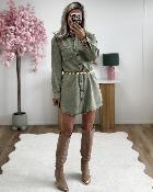 Robe chemise Cruz kaki