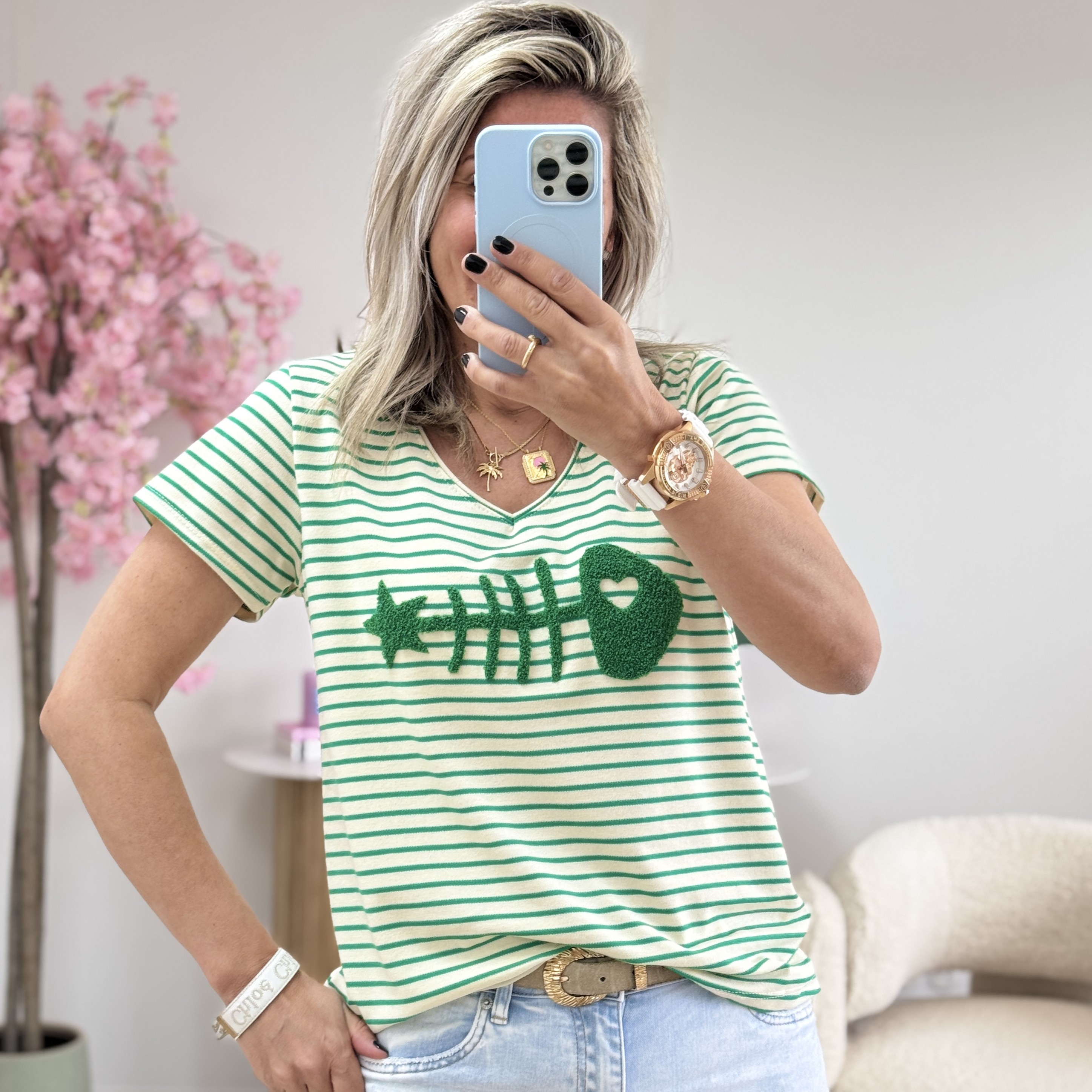 Tee shirt fish vert