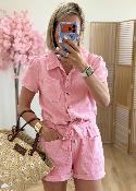 Combi short Lena rose clair