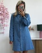 Robe chemise en jeans