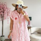 Robe chemise Etan corail