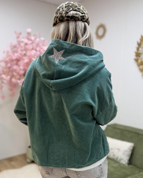 Veste zippée vert amande