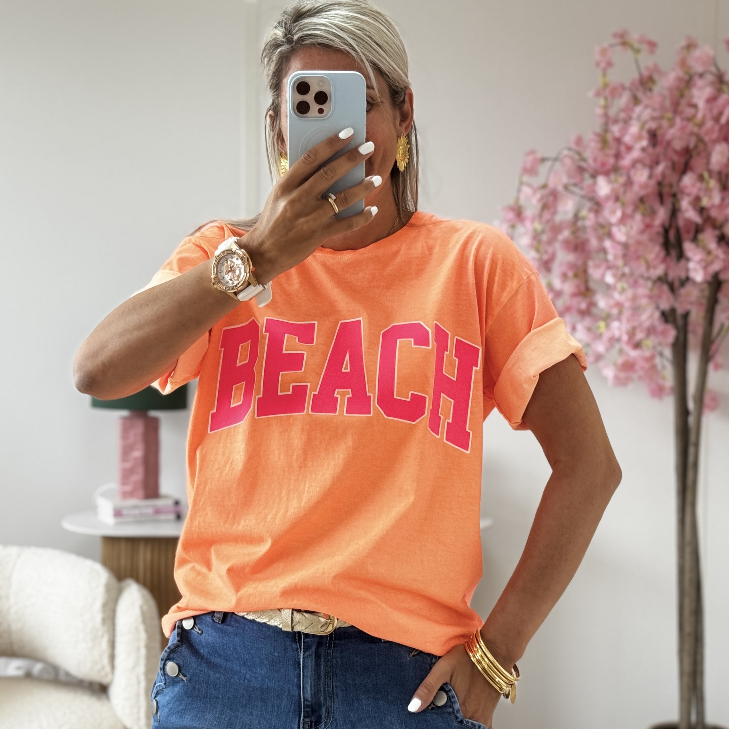 Tee shirt Beach orange