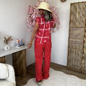 Pantalon Sibylle orange rouge (taille grand)