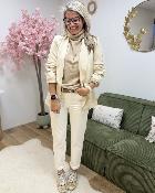 Blazer strass beige