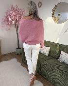 Pull chauve souris rose