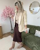 Jupe en maille ceinturée