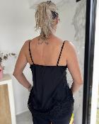 Top Satiné noir