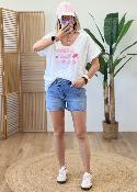 Tee shirt amour soleil rose